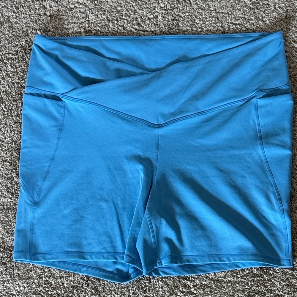 Fabletics 3X pureluxe Blue Bike Shorts